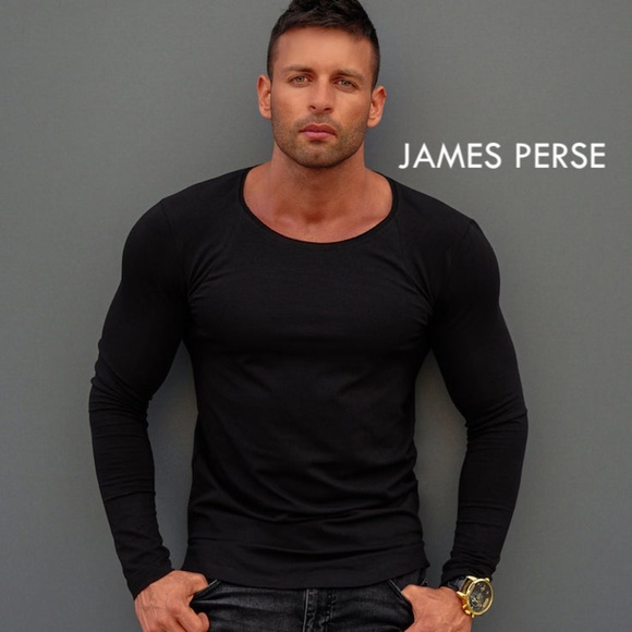 James Perse Scoop Neck Ribbed Long Sleeve T Shirt Medium JP size 2 Gently worn - Picture 1 of 6